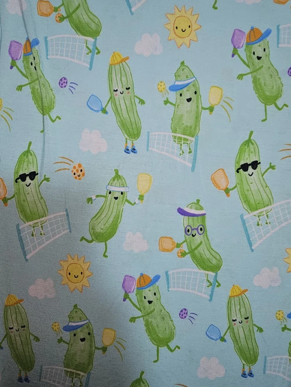 Little Sleepies  Pickle Ball Print Short Sleeve Pajama Set Size 9/10